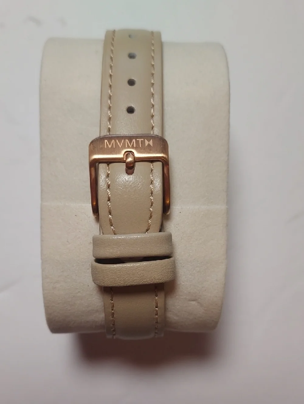MVMT Rose gold Watch With Beige Leather Strap Chronograph Watch